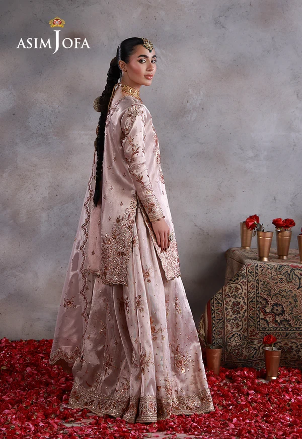 AJULN-15 Embroidered Zari Tissue Net - SKU: AJULN-15-UNS