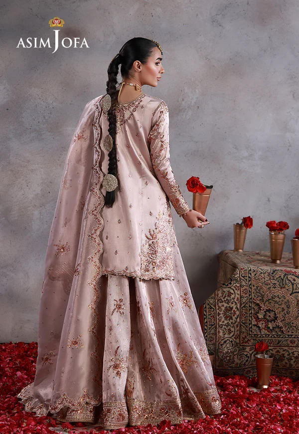 AJULN-15 Embroidered Zari Tissue Net - SKU: AJULN-15-UNS