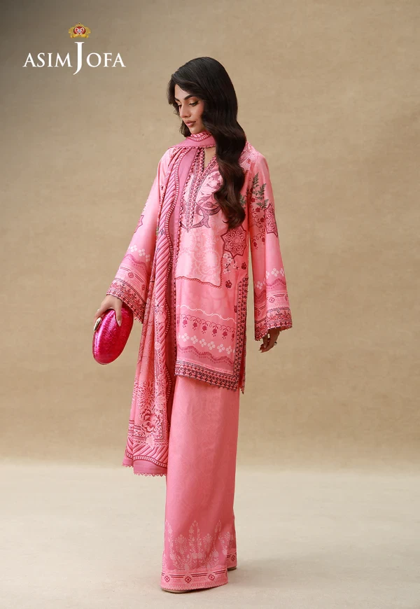 AJULSC-09 Embroidered Crepe Silk - SKU: AJULSC-09-UNS