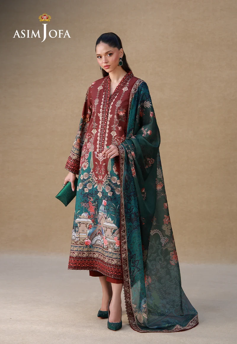 AJULSC-07 Embroidered Raw Silk - AJULSC-07-UNS