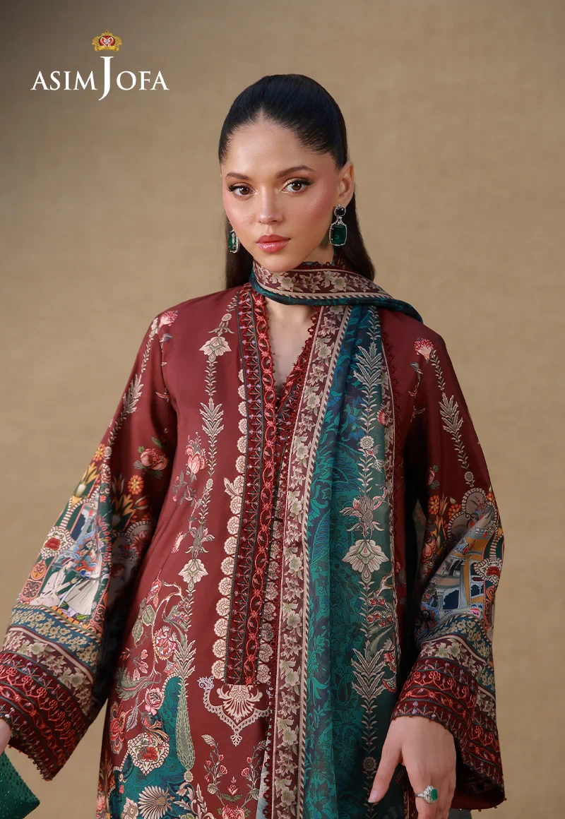 AJULSC-07 Embroidered Raw Silk - AJULSC-07-UNS
