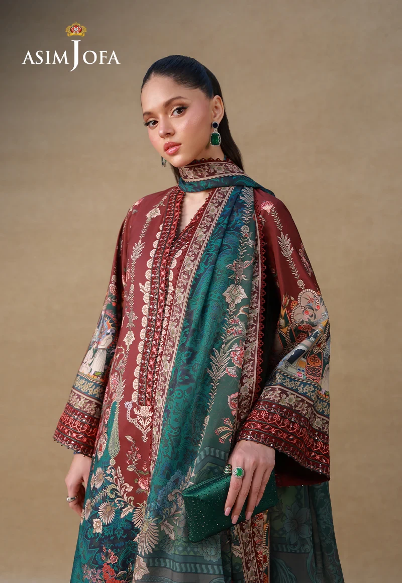 AJULSC-07 Embroidered Raw Silk - AJULSC-07-UNS