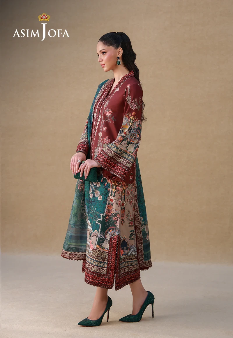 AJULSC-07 Embroidered Raw Silk - AJULSC-07-UNS