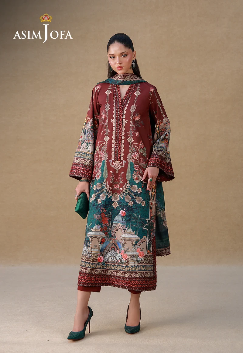 AJULSC-07 Embroidered Raw Silk - AJULSC-07-UNS