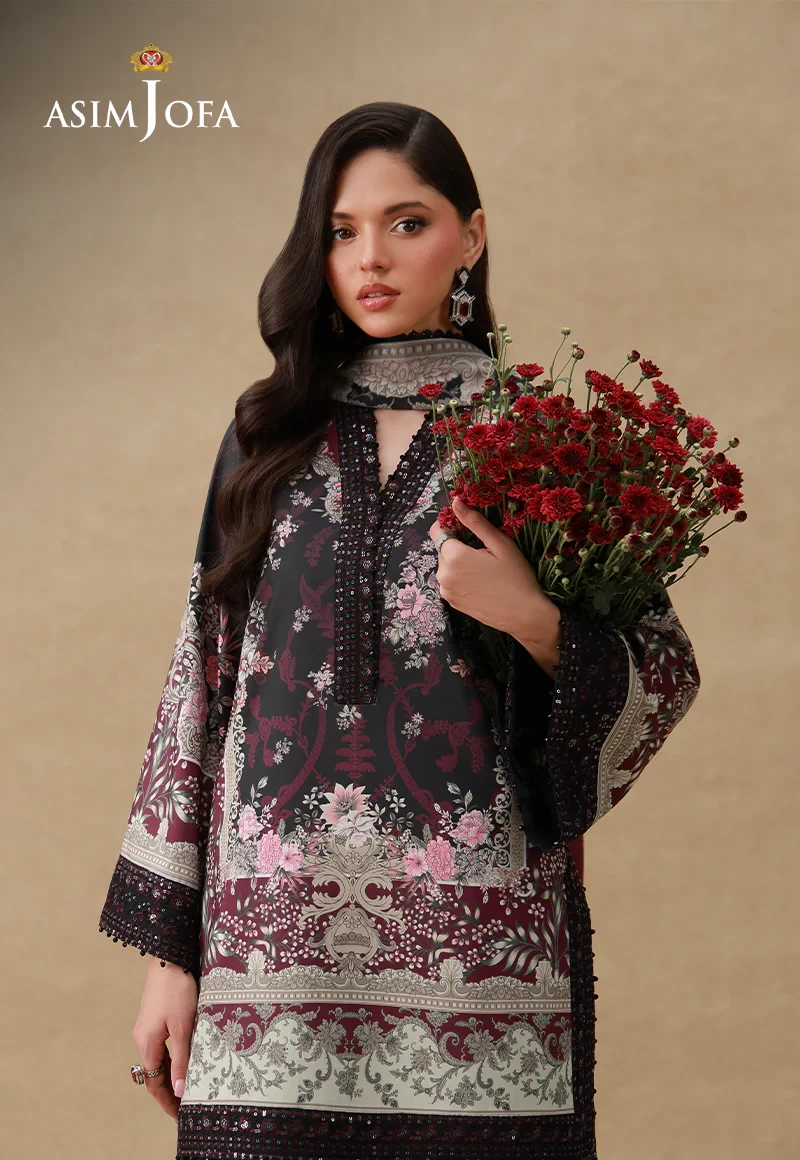 AJULSC-08 Embroidered Raw Silk - AJULSC-08-UNS