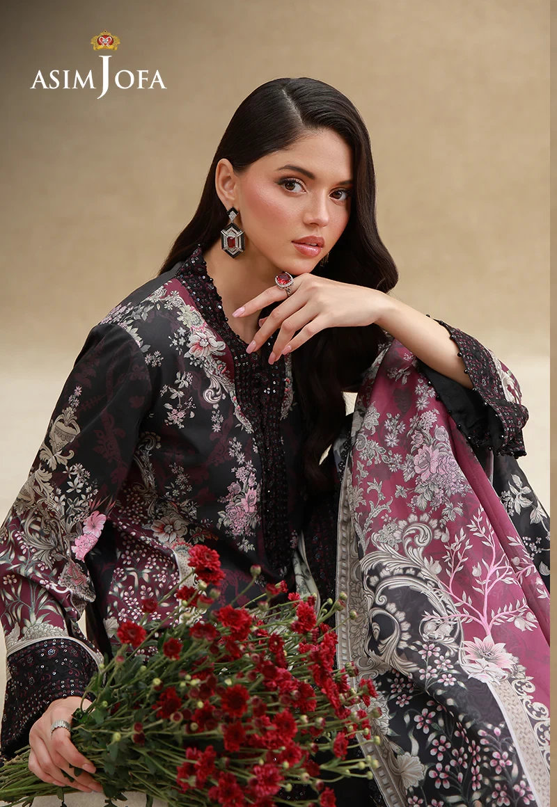 AJULSC-08 Embroidered Raw Silk - AJULSC-08-UNS