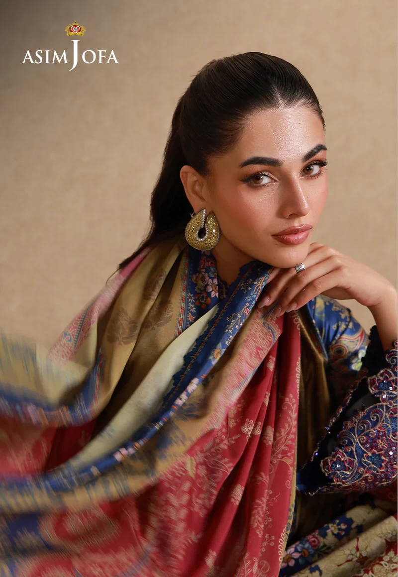 AJULSC-01 Embroidered Charmeuse Silk - AJULSC-01-UNS