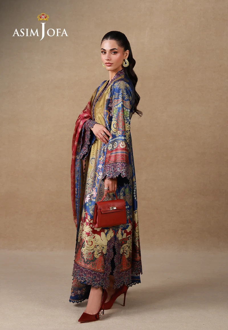 AJULSC-01 Embroidered Charmeuse Silk - AJULSC-01-UNS