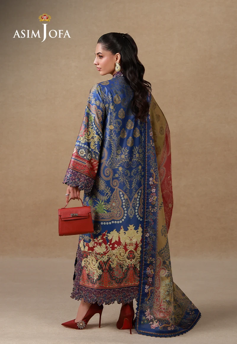 AJULSC-01 Embroidered Charmeuse Silk - AJULSC-01-UNS