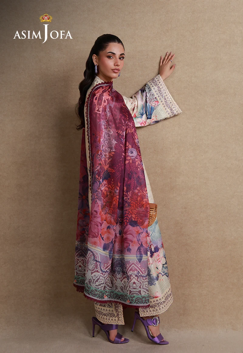 AJULSC-02 Embroidered Charmeuse Silk - AJULSC-02-UNS