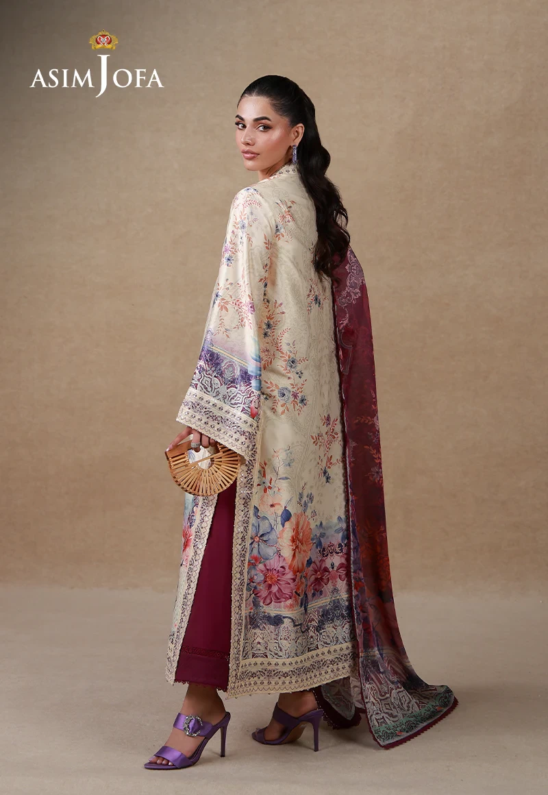 AJULSC-02 Embroidered Charmeuse Silk - AJULSC-02-UNS