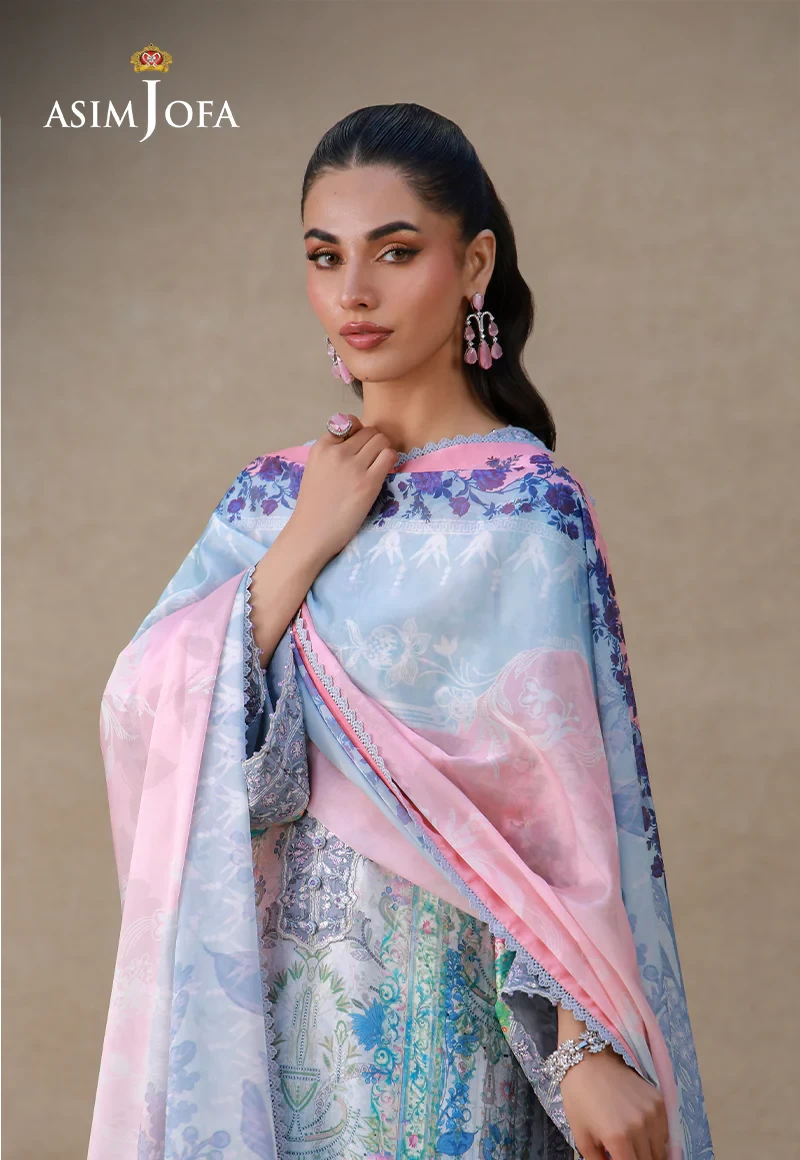 AJULSC-06 Embroidered Charmeuse Silk -  AJULSC-06-UNS
