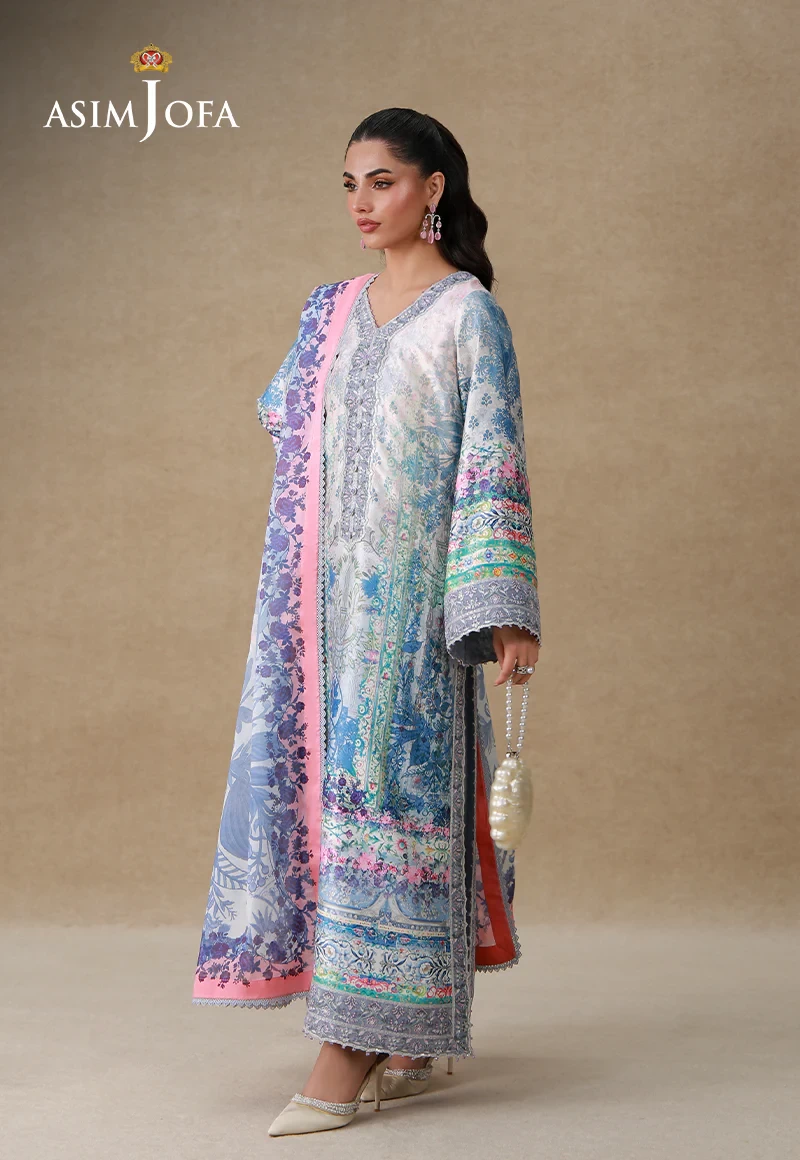 AJULSC-06 Embroidered Charmeuse Silk -  AJULSC-06-UNS