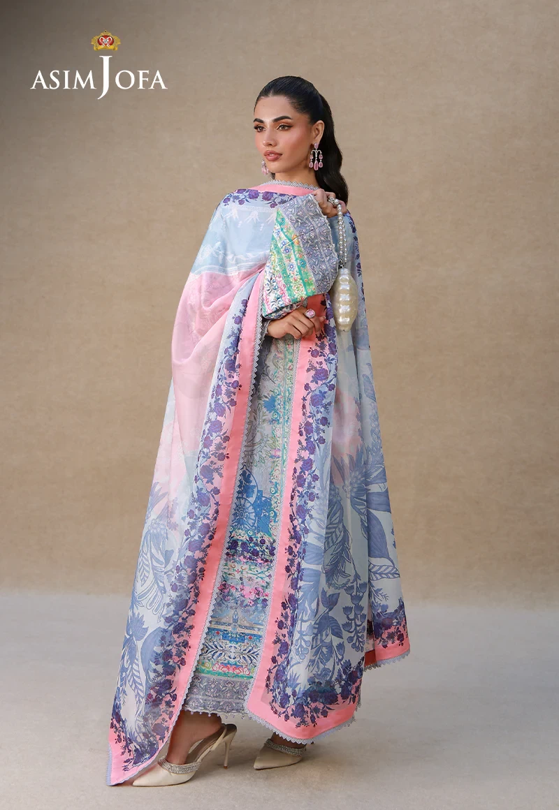 AJULSC-06 Embroidered Charmeuse Silk -  AJULSC-06-UNS