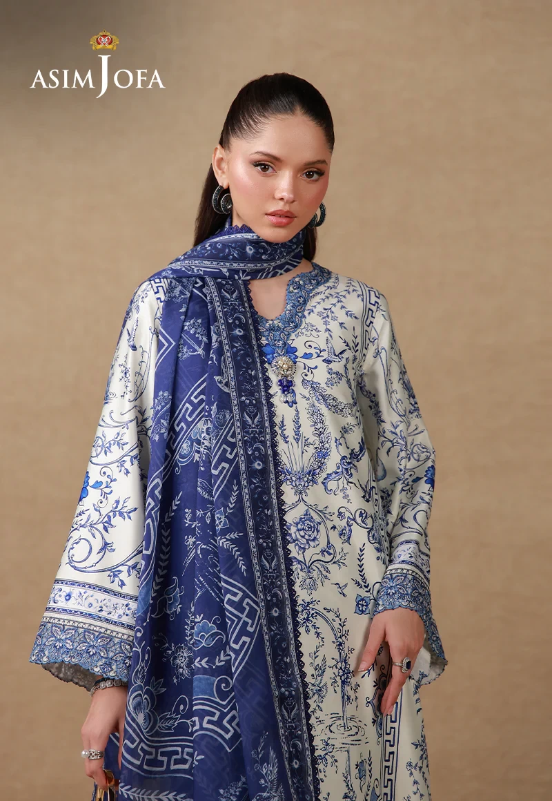 AJULSC-05 Embroidered Charmeuse Silk - AJULSC-05-UNS