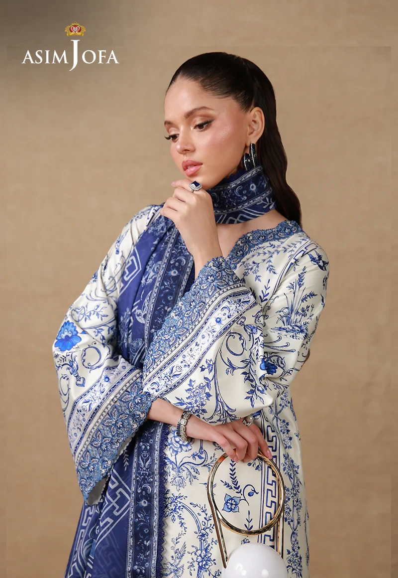 AJULSC-05 Embroidered Charmeuse Silk - AJULSC-05-UNS