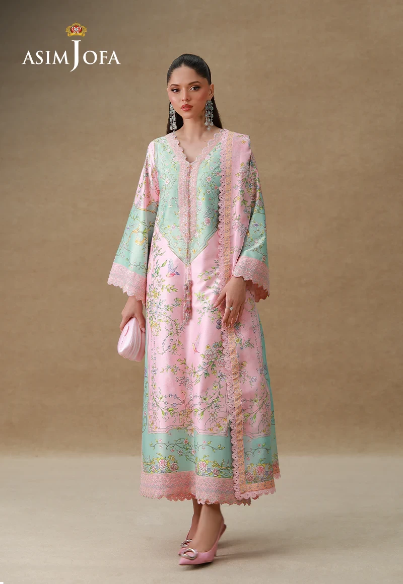 AJULSC-03 Embroidered Charmeuse Silk - AJULSC-03-UNS