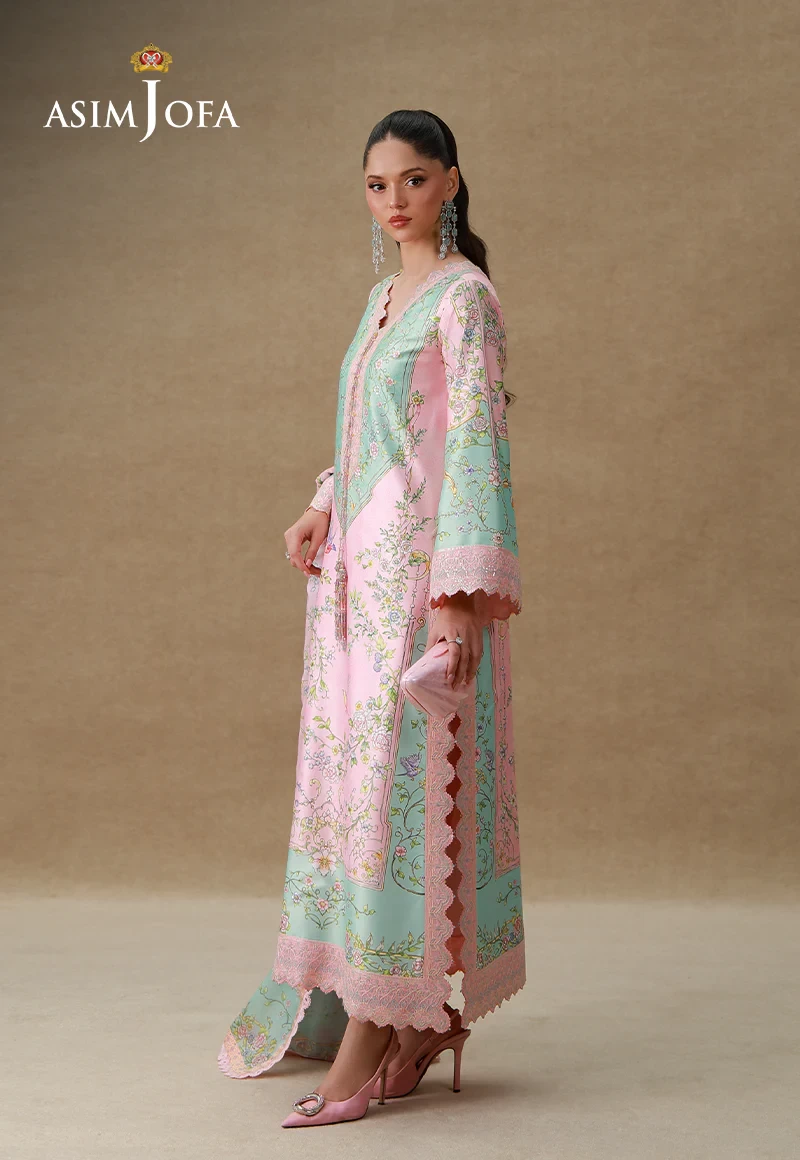 AJULSC-03 Embroidered Charmeuse Silk - AJULSC-03-UNS
