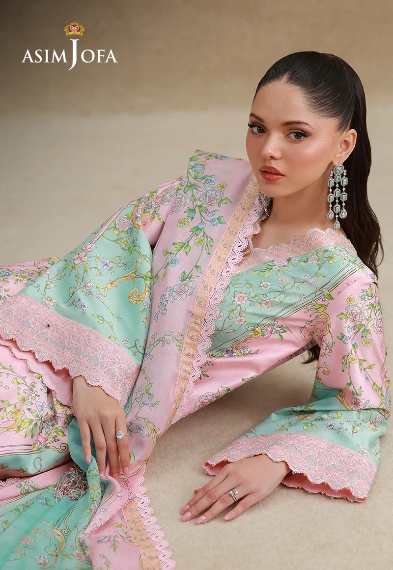 AJULSC-03 Embroidered Charmeuse Silk - AJULSC-03-UNS