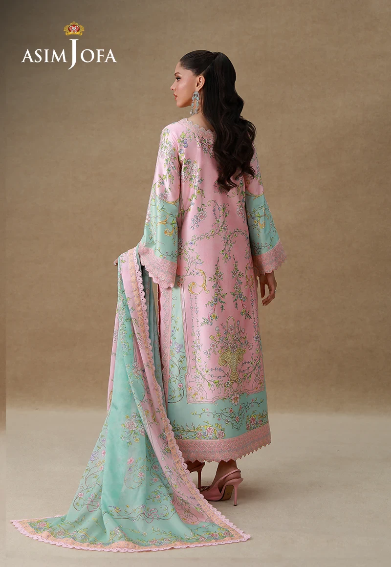 AJULSC-03 Embroidered Charmeuse Silk - AJULSC-03-UNS