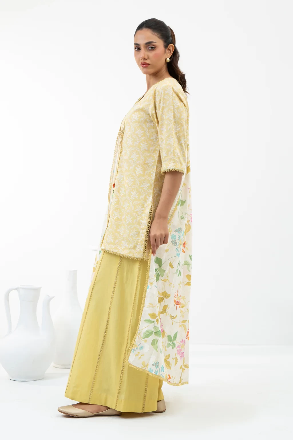 PRINTED JACQUARD 3 PIECE SUIT - WFM35687