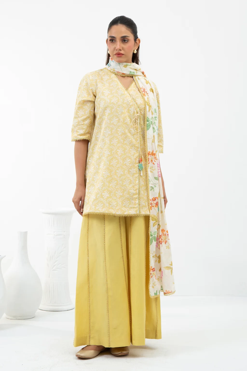 PRINTED JACQUARD 3 PIECE SUIT - WFM35687