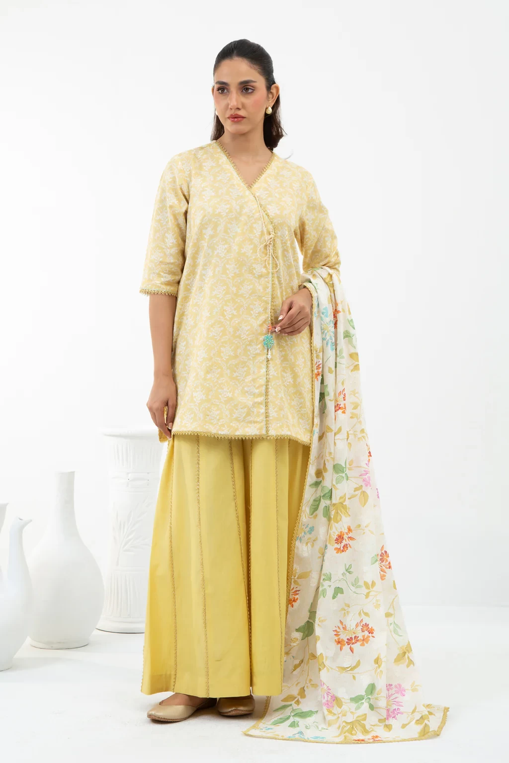 PRINTED JACQUARD 3 PIECE SUIT - WFM35687