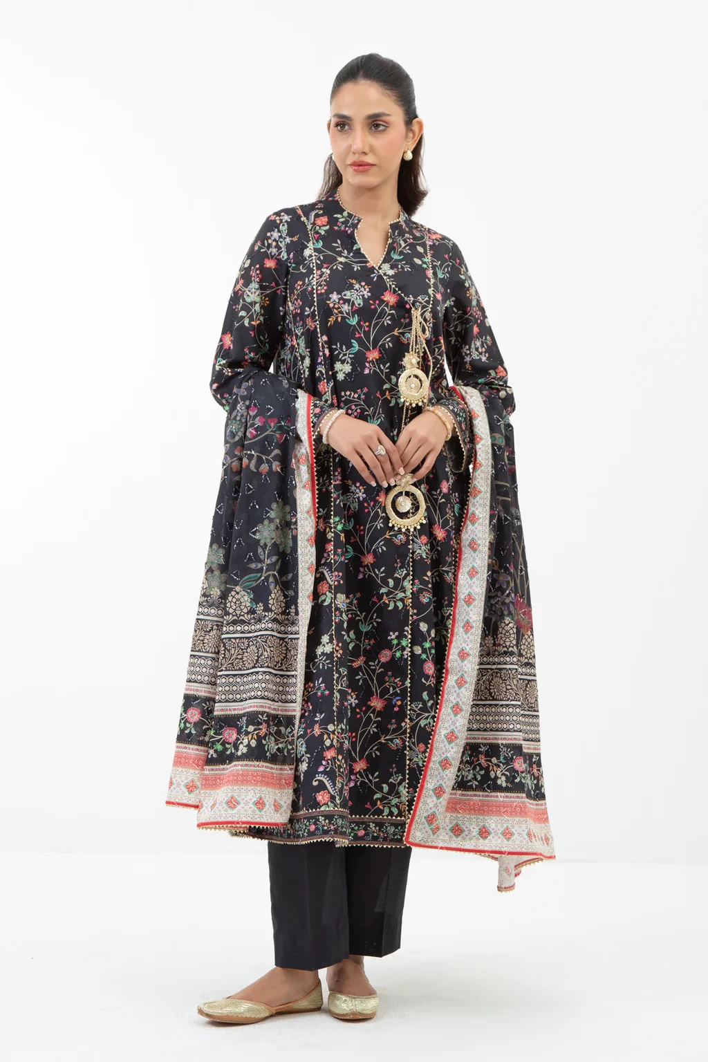 PRINTED JACQUARD 3 PIECE SUIT - WFM35686
