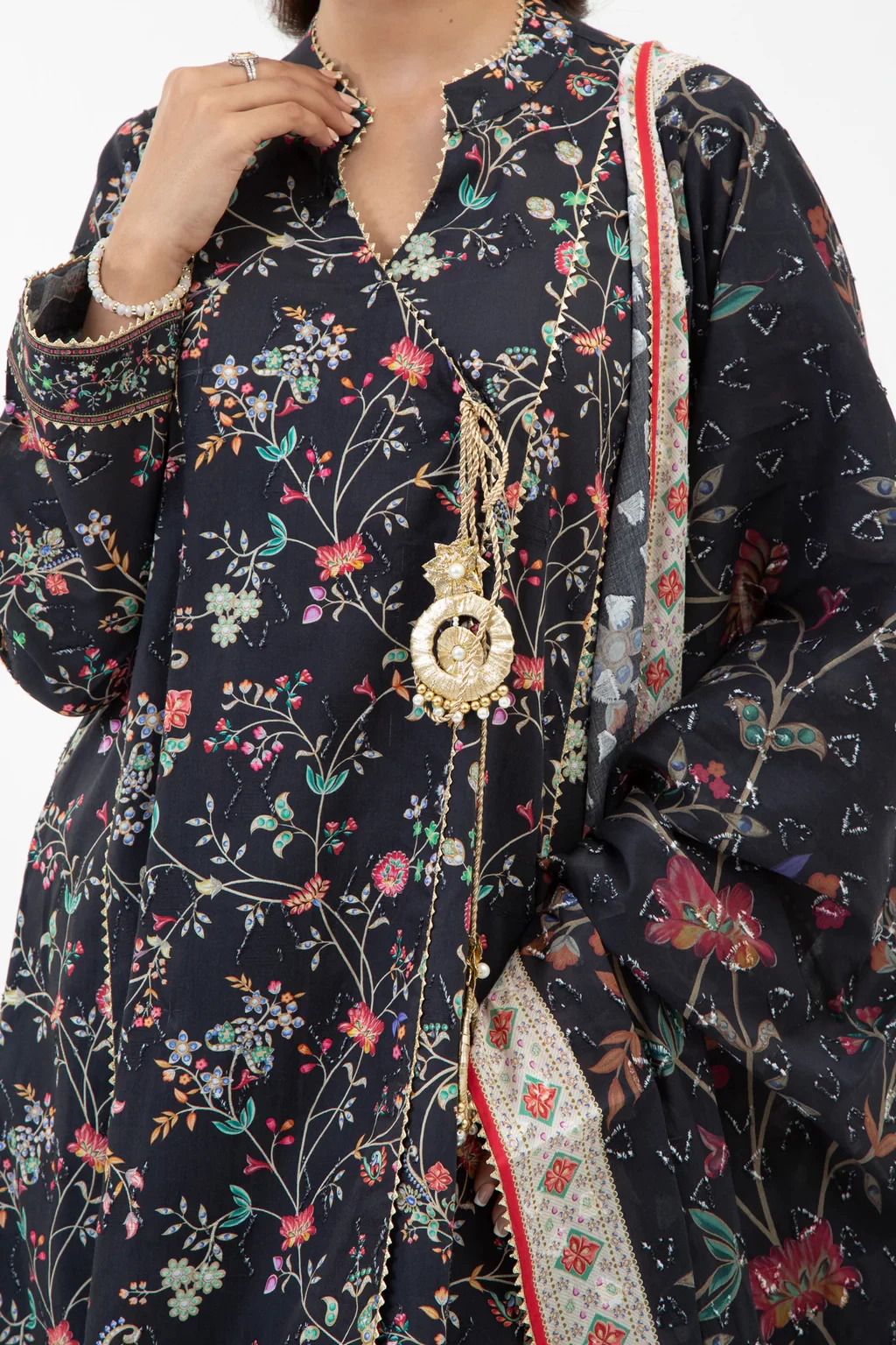 PRINTED JACQUARD 3 PIECE SUIT - WFM35686
