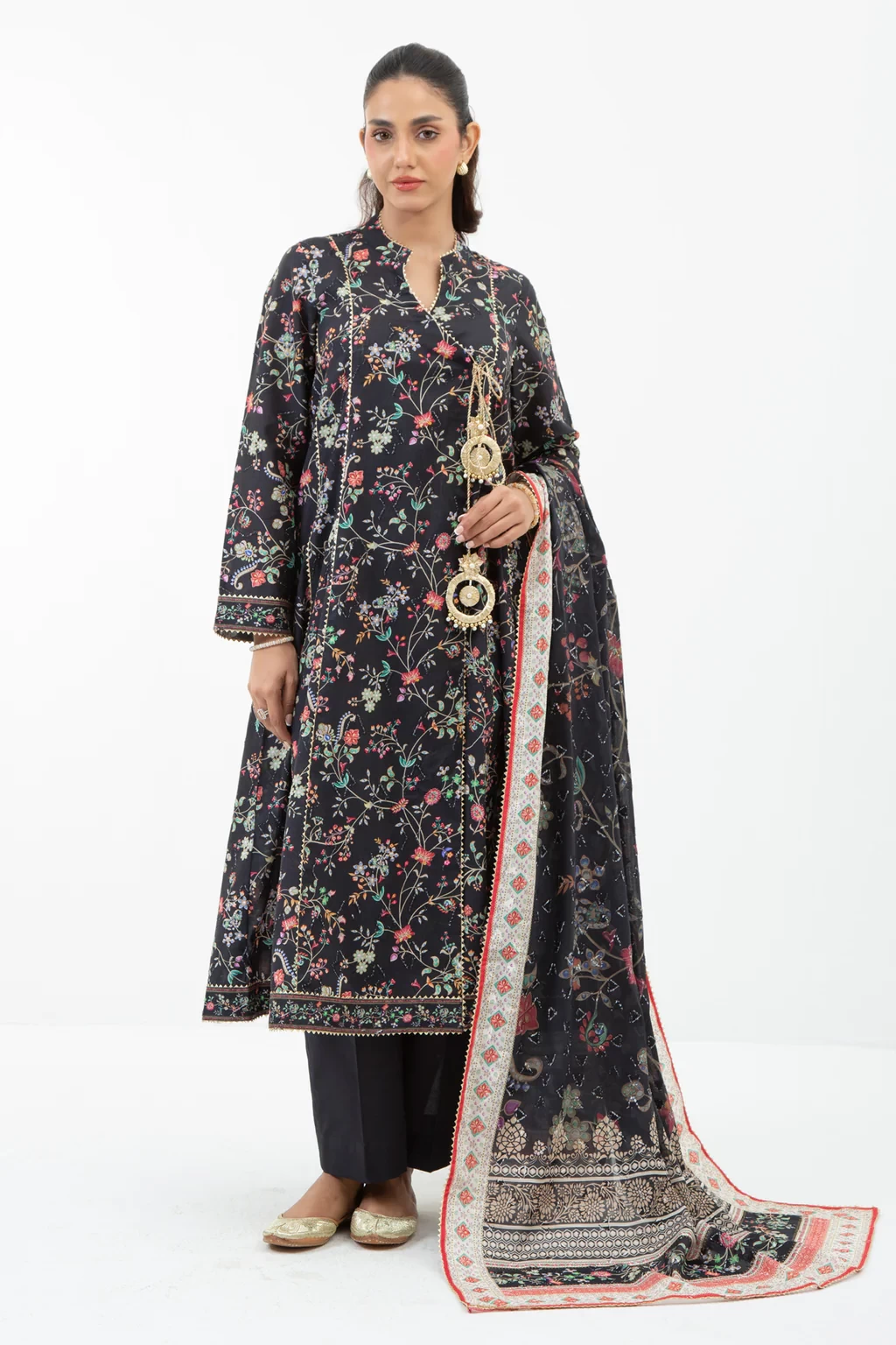 PRINTED JACQUARD 3 PIECE SUIT - WFM35686