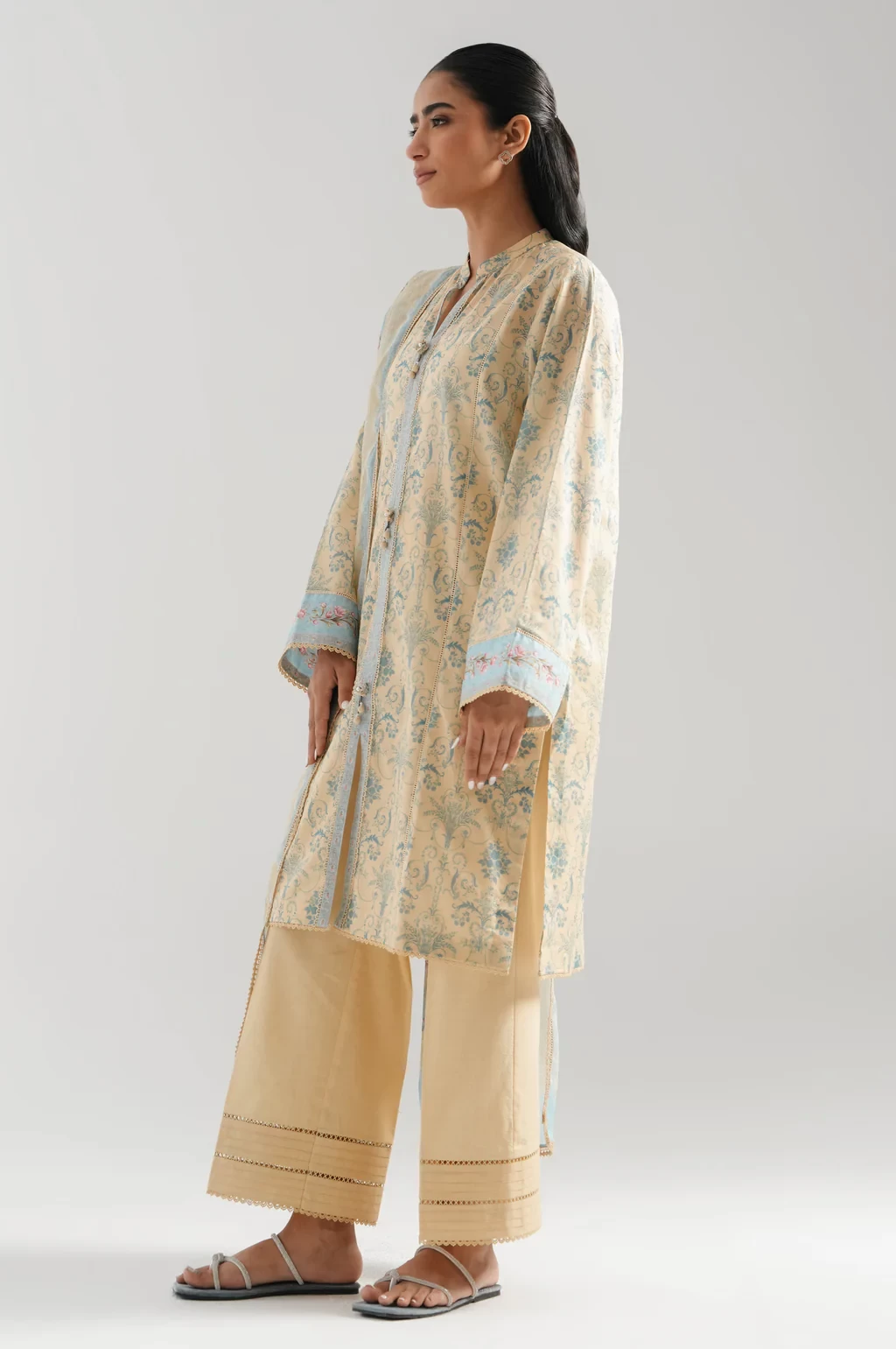 LAWN PRINTED 3 PIECE SUIT - WFM35515