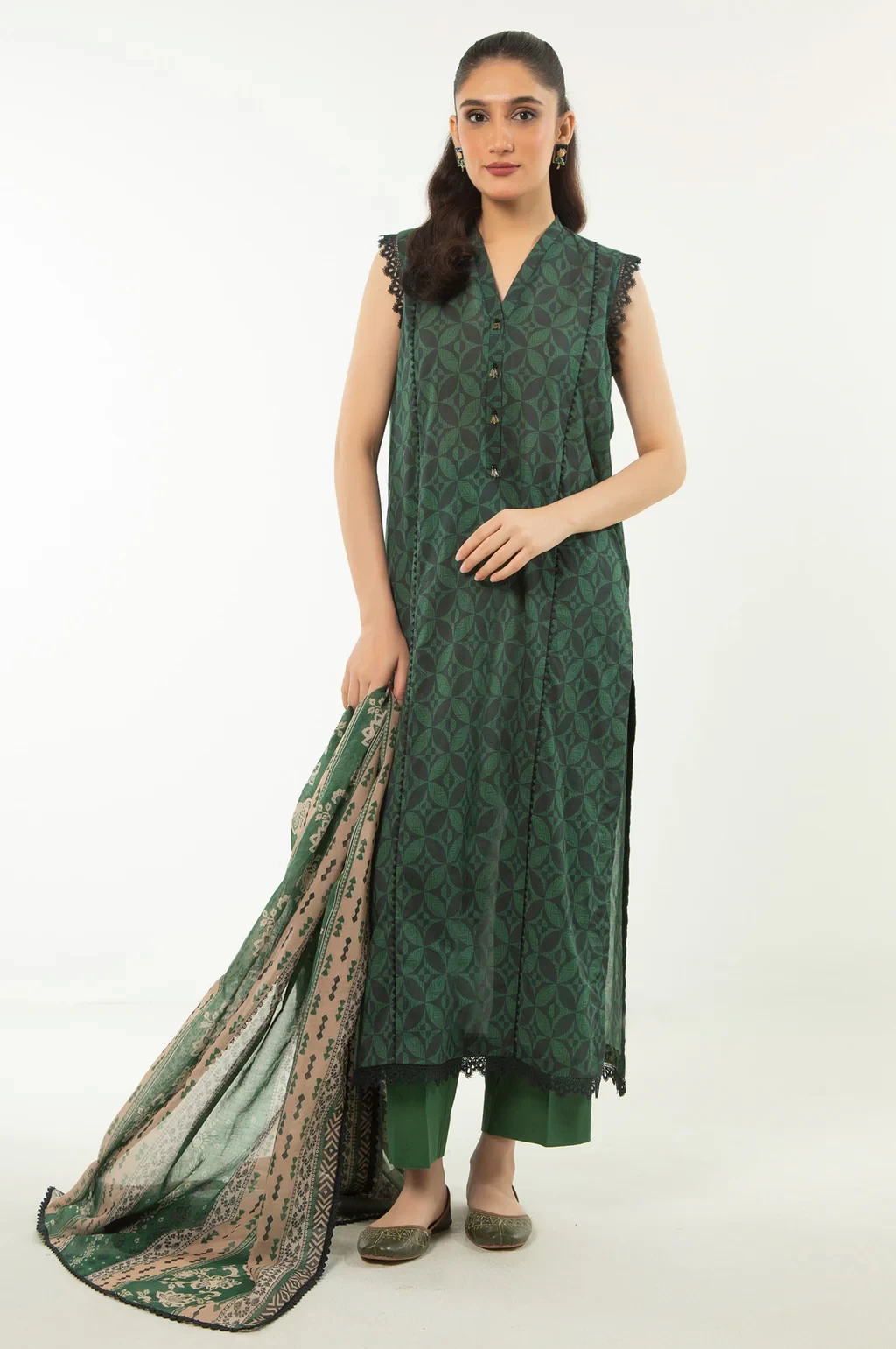 PRINTED LAWN 3 PIECE SUIT - WFM35517