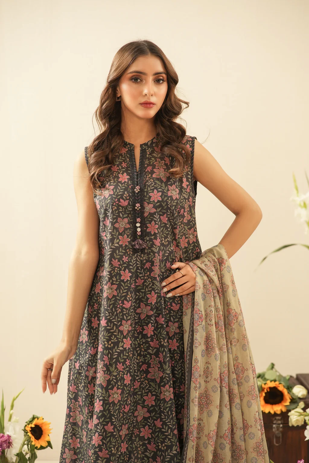 PRINTED LAWN 3 PIECE SUIT - WFM36105