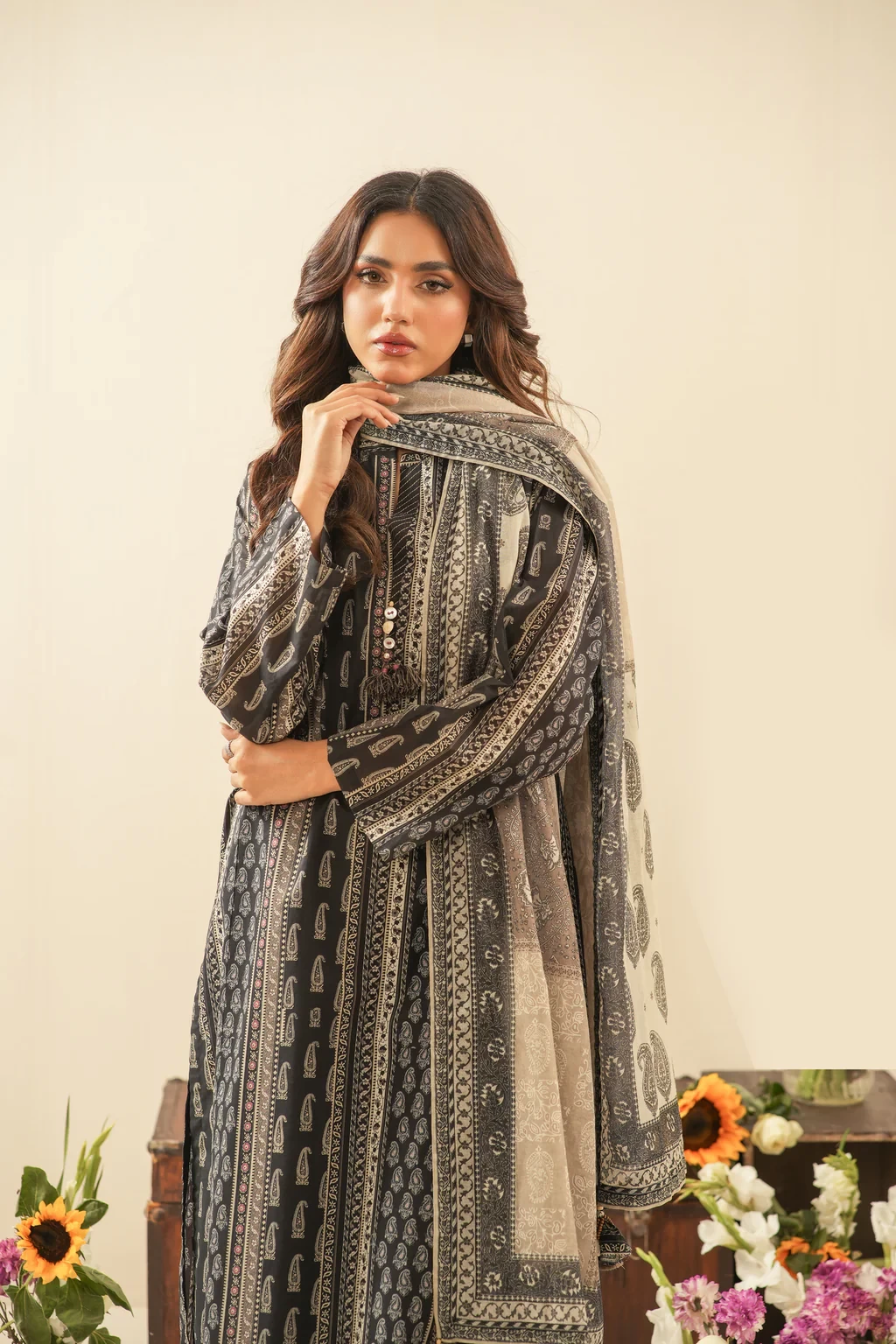 PRINTED LAWN 3 PIECE SUIT - WFM36106