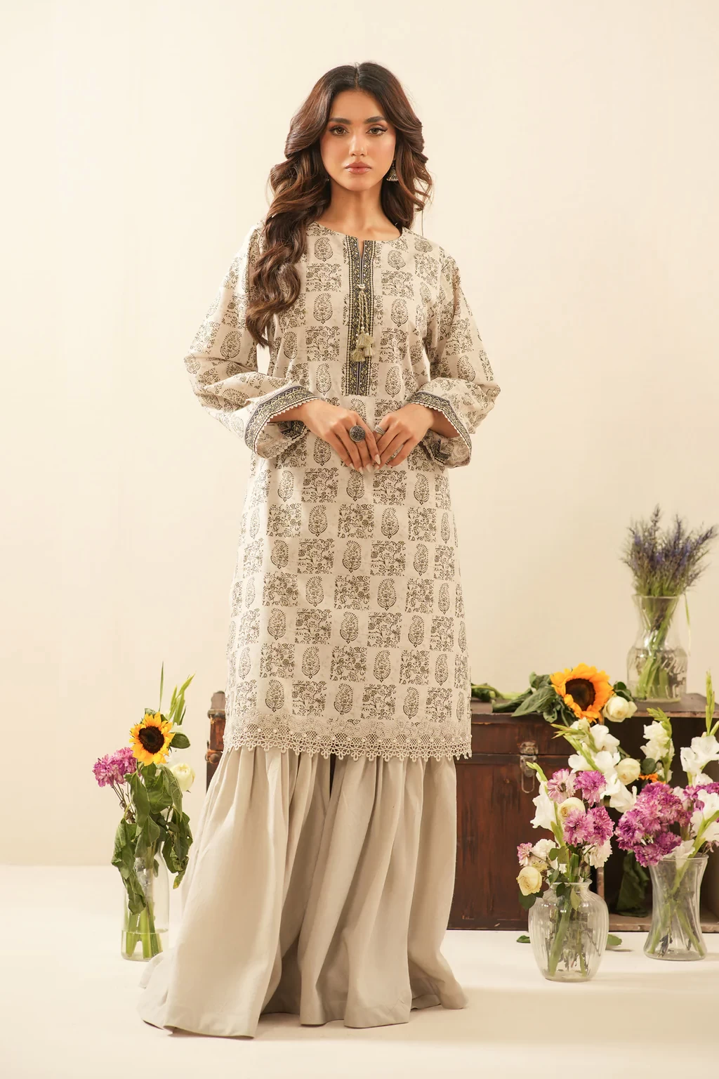 PRINTED LAWN 3 PIECE SUIT - WFM36107