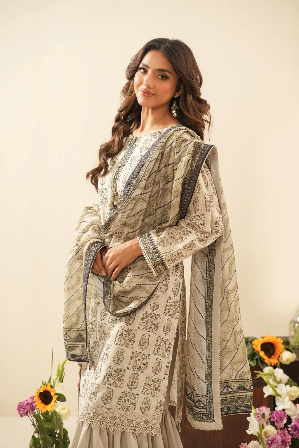 PRINTED LAWN 3 PIECE SUIT - WFM36107