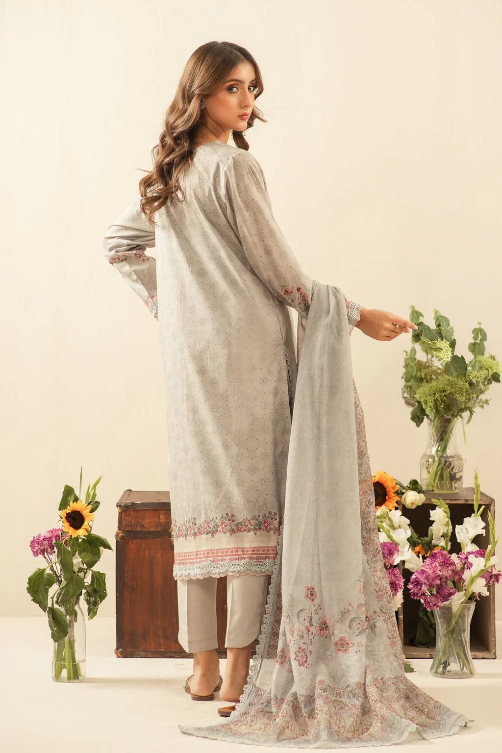 PRINTED LAWN 3 PIECE SUIT - WFM36109