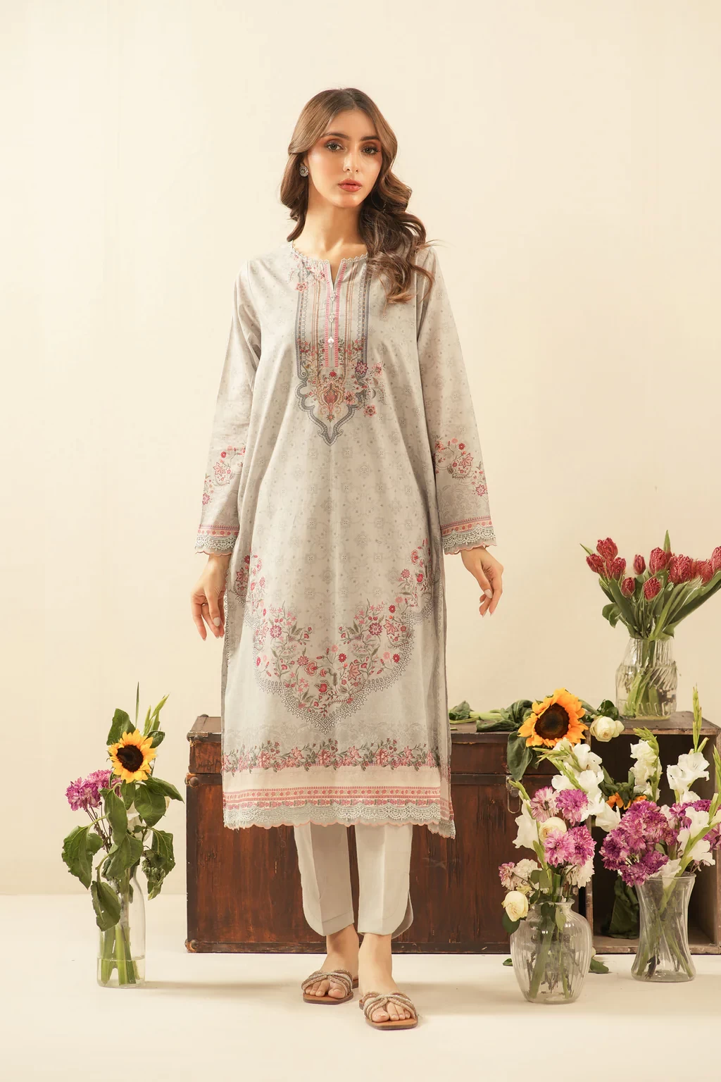 PRINTED LAWN 3 PIECE SUIT - WFM36109
