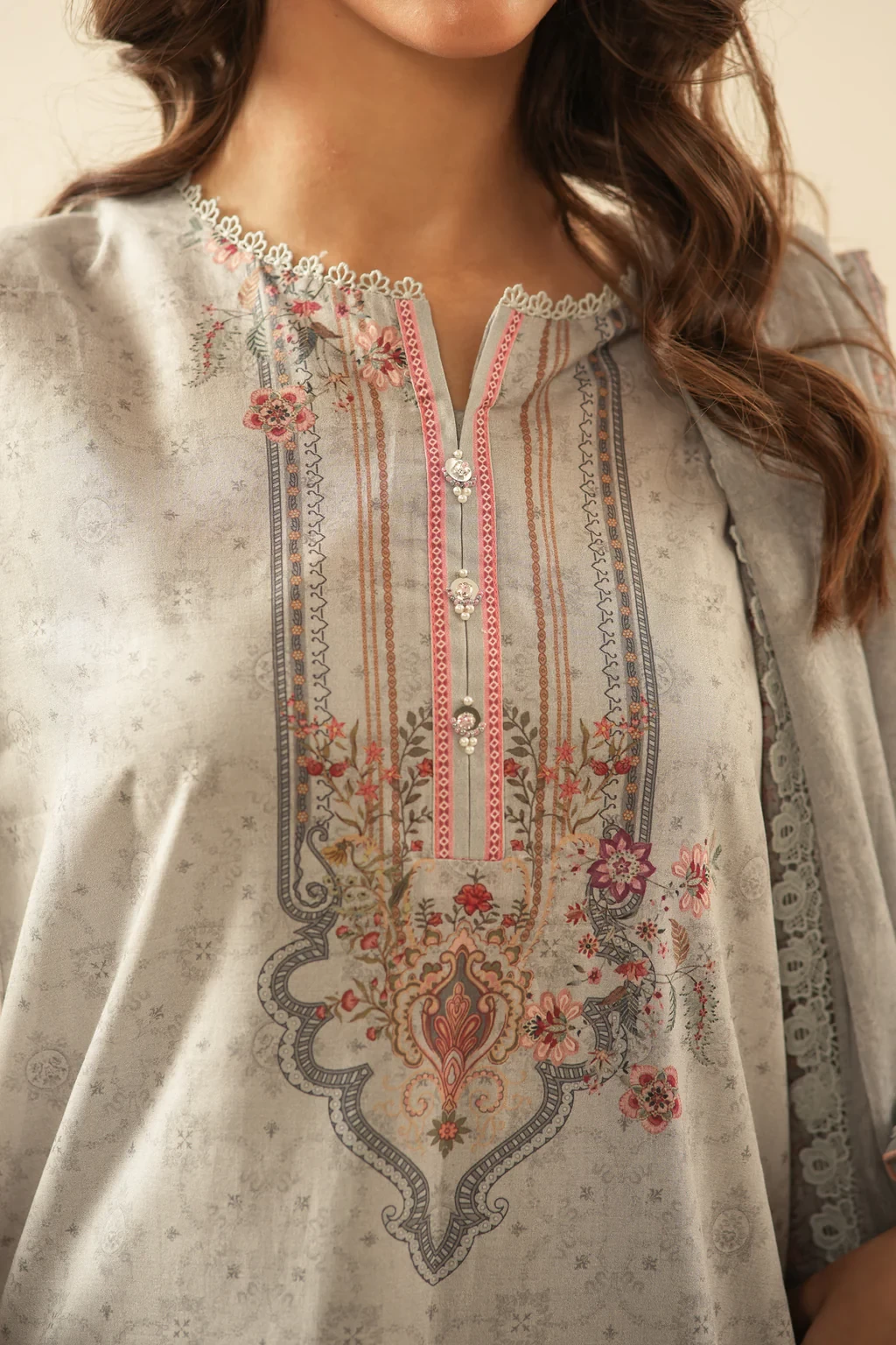 PRINTED LAWN 3 PIECE SUIT - WFM36109