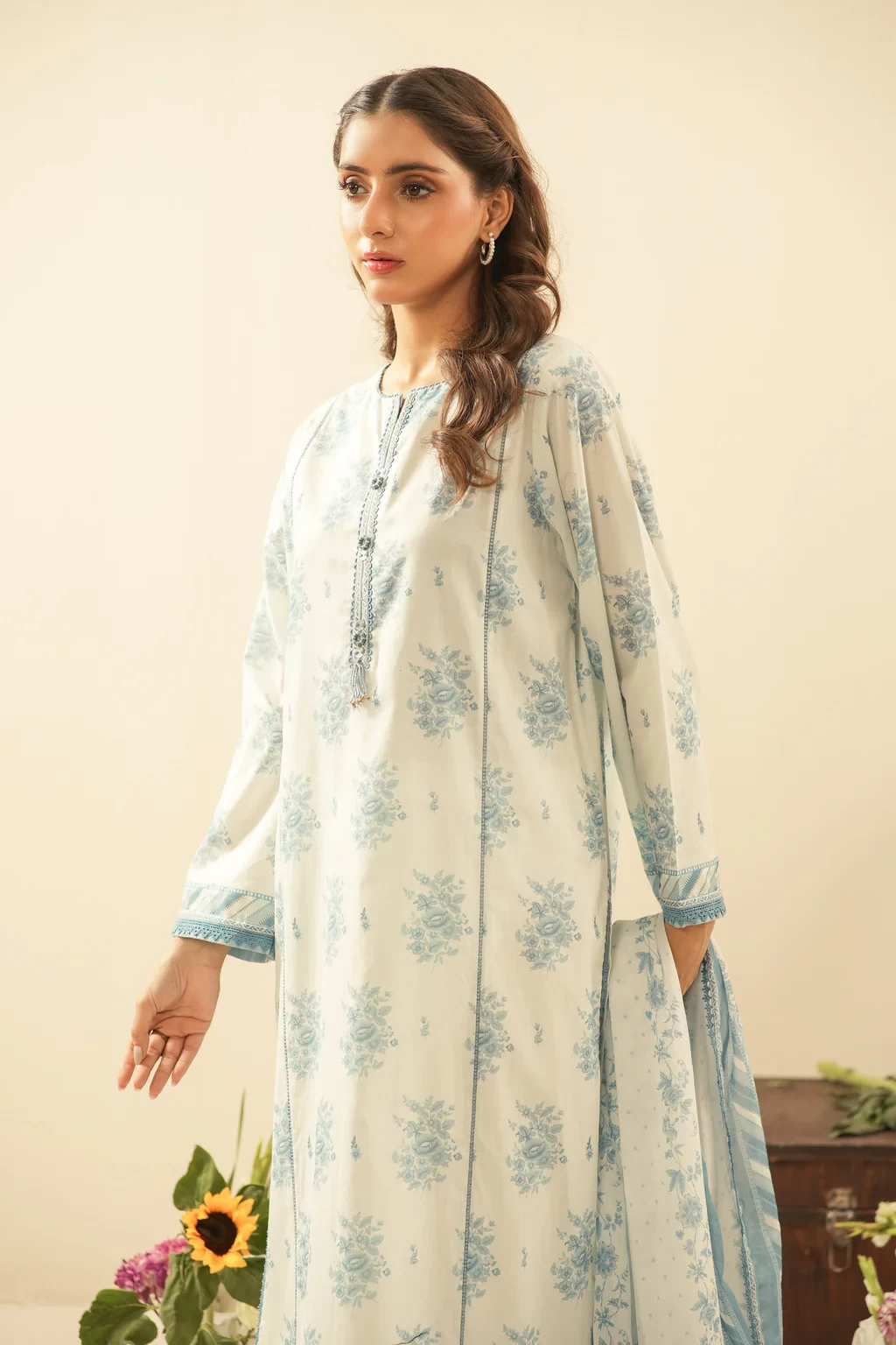 PRINTED LAWN 3 PIECE SUIT - WFM36114
