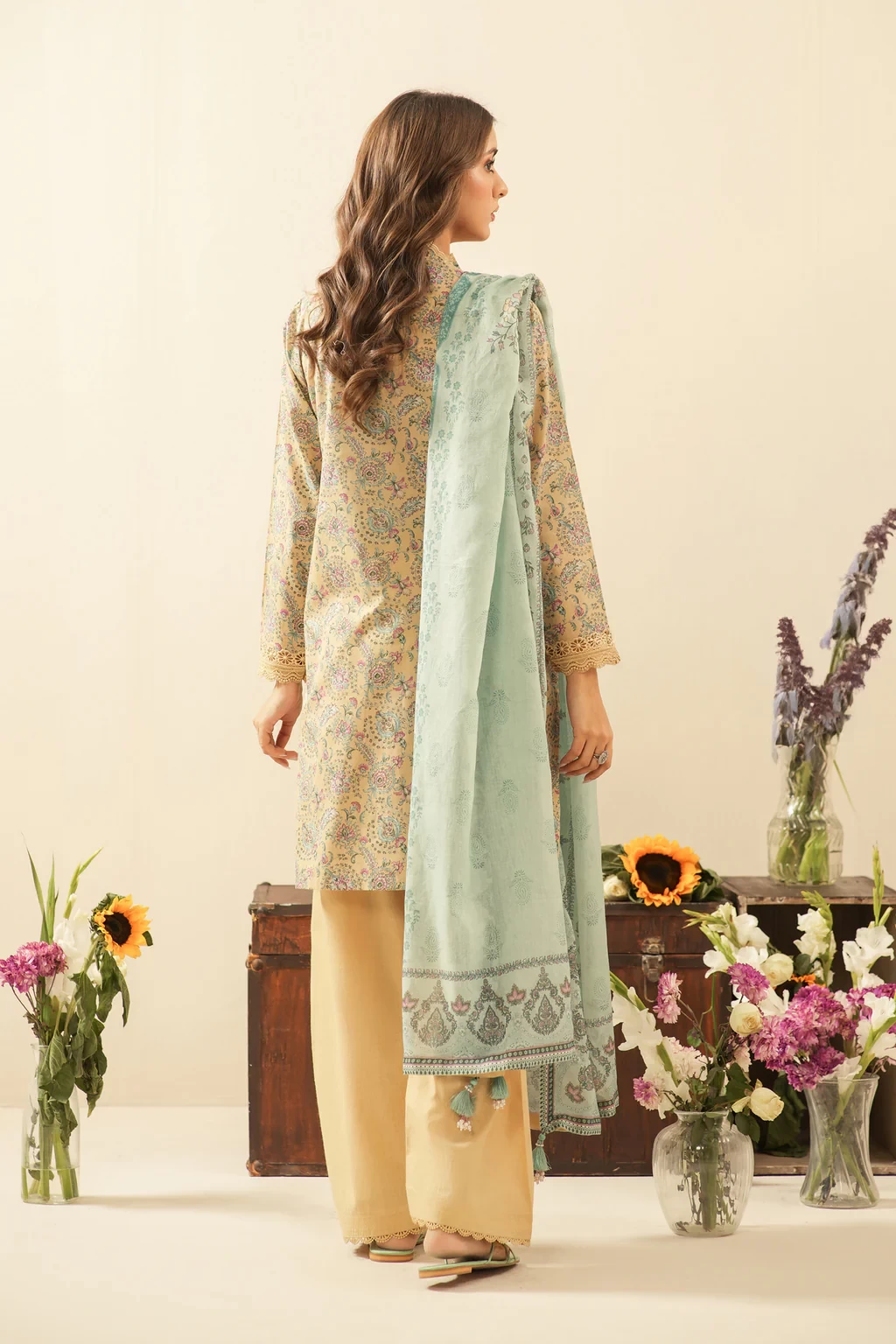 PRINTED LAWN 3 PIECE SUIT - WFM36116