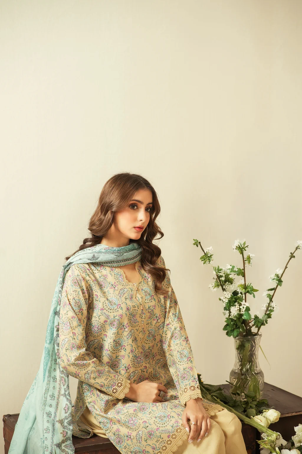 PRINTED LAWN 3 PIECE SUIT - WFM36116