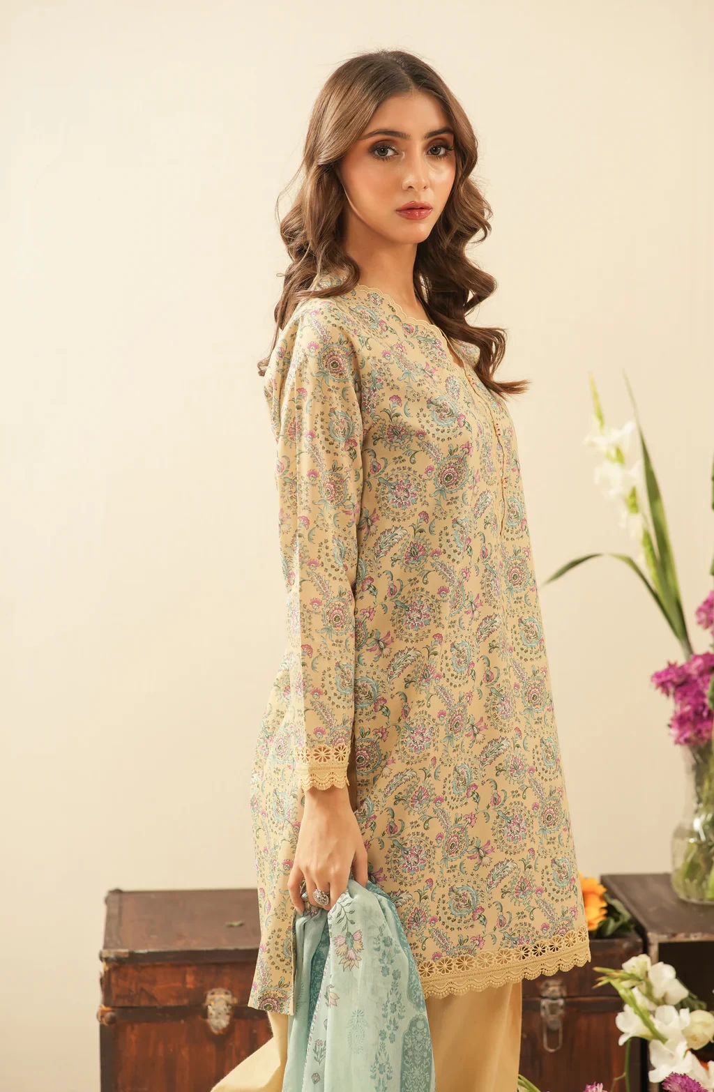 PRINTED LAWN 3 PIECE SUIT - WFM36116