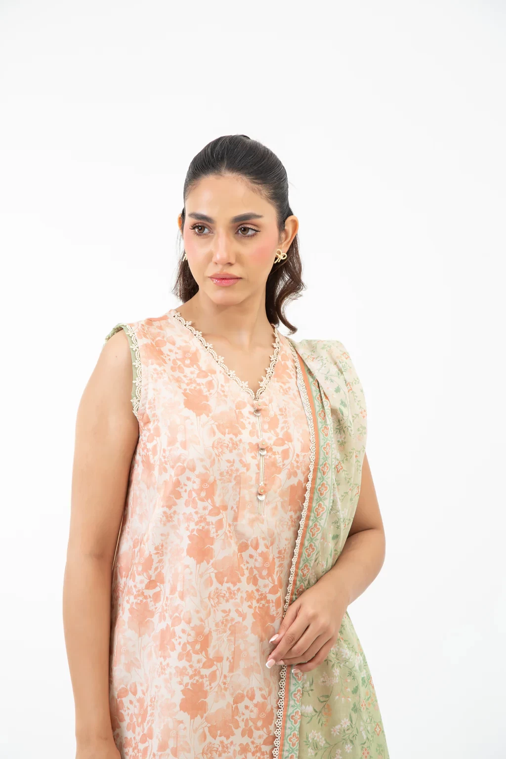 PRINTED CAMBRIC  3 PIECE SUIT - WFM35523