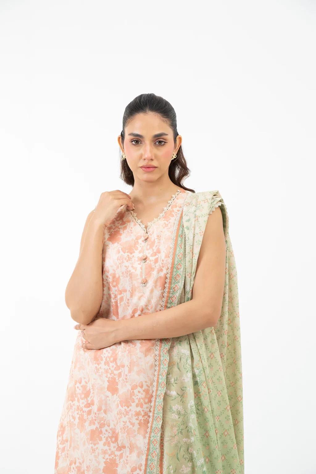 PRINTED CAMBRIC  3 PIECE SUIT - WFM35523