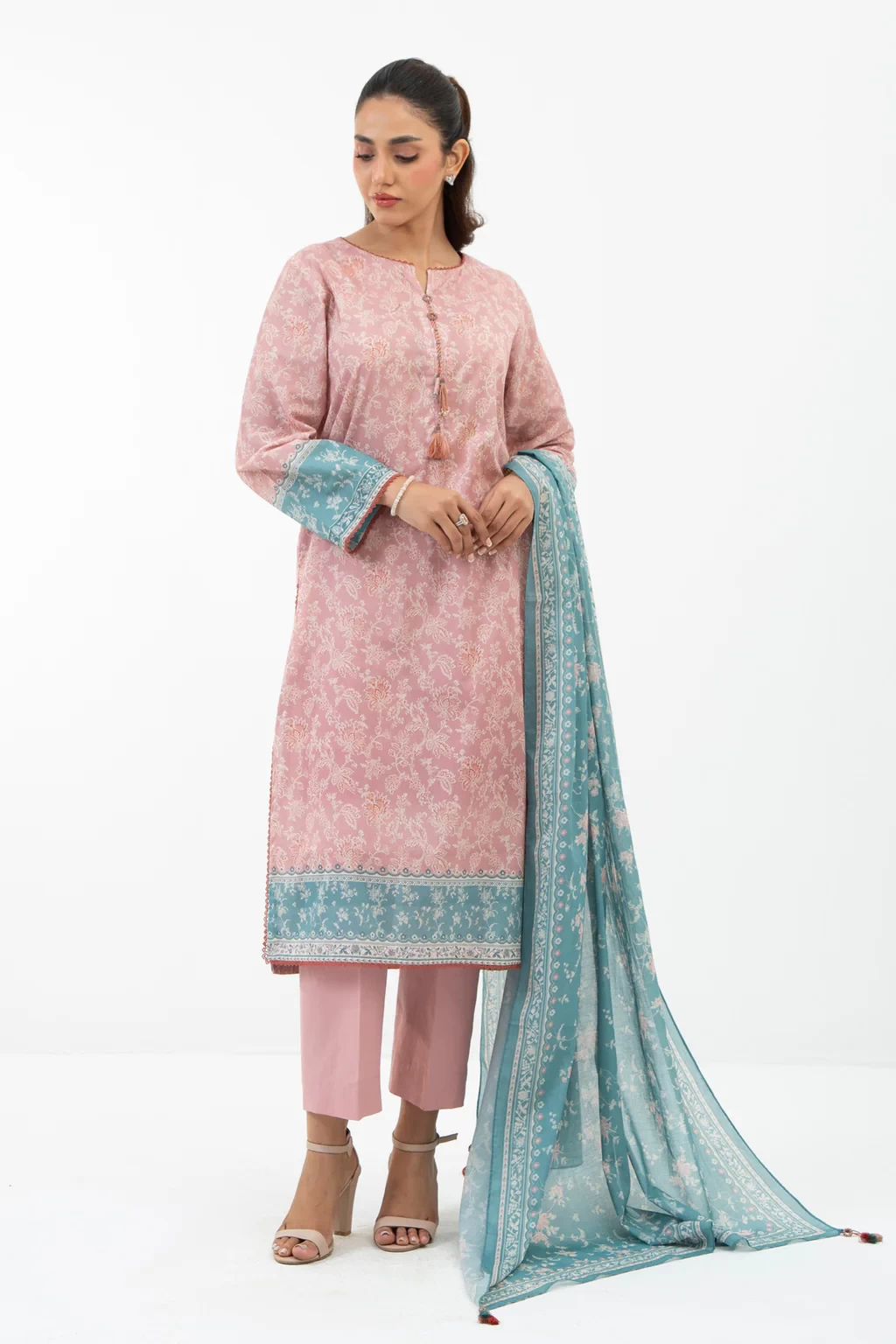 PRINTED LAWN 3 PIECE SUIT - WFM35527