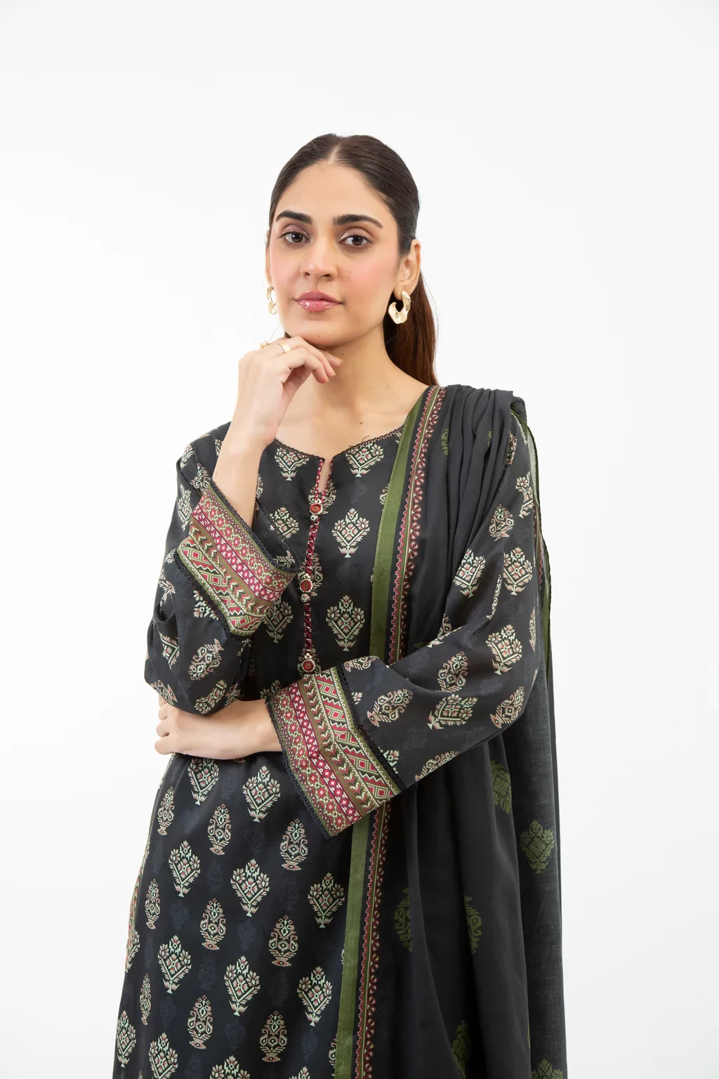 PRINTED LAWN 3 PIECE SUIT - WFM35530