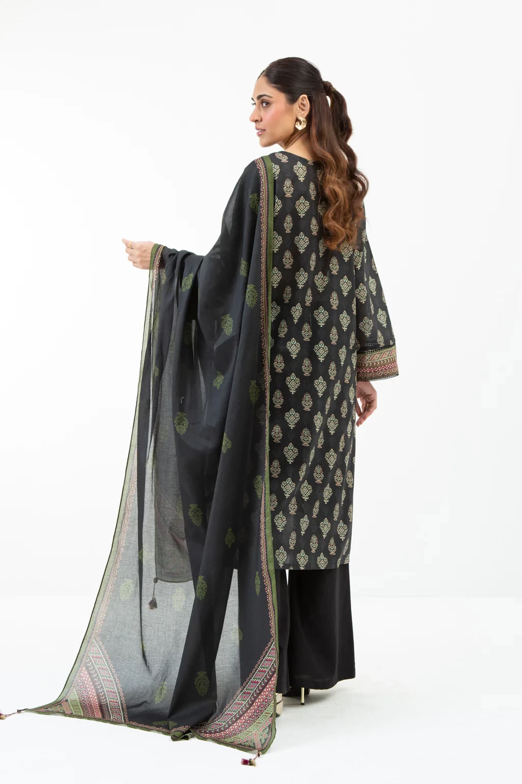 PRINTED LAWN 3 PIECE SUIT - WFM35530