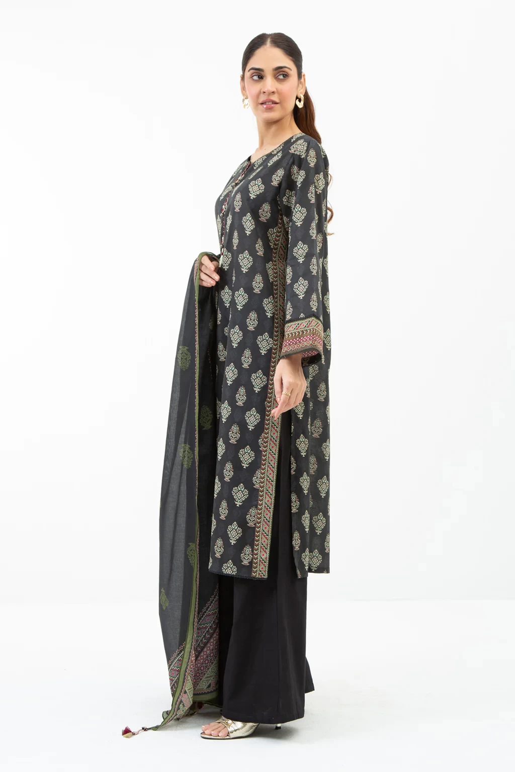 PRINTED LAWN 3 PIECE SUIT - WFM35530