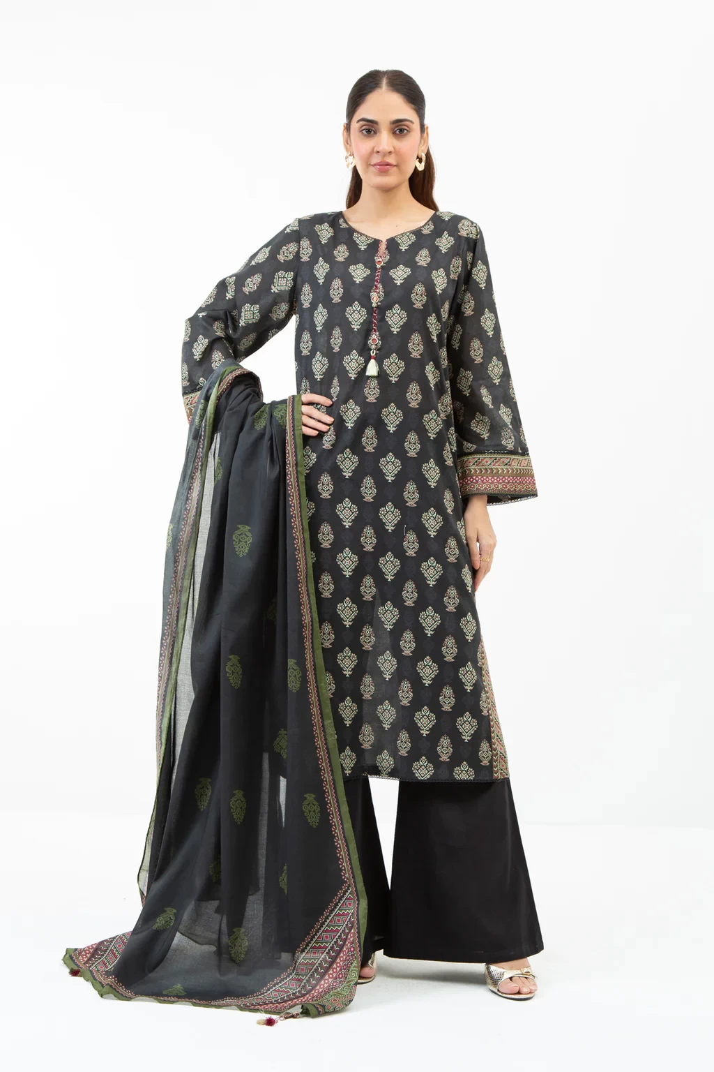PRINTED LAWN 3 PIECE SUIT - WFM35530